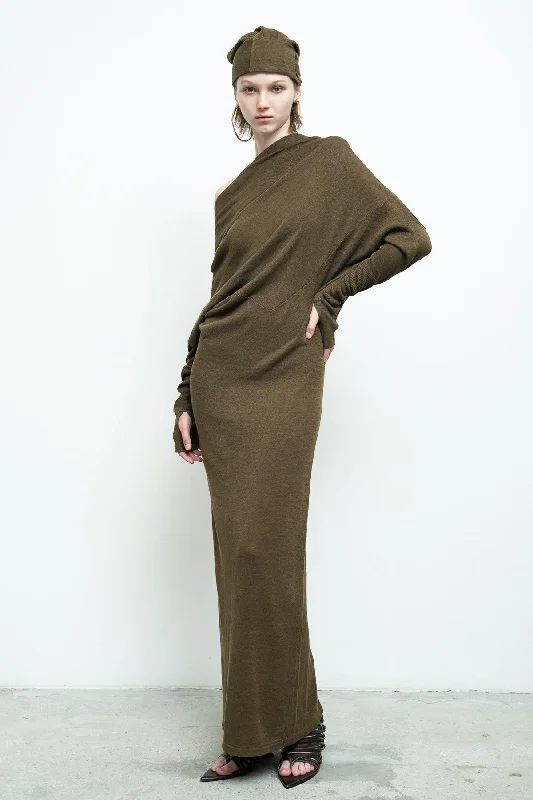 Reversible Sweater Dress Linen Polished Women's Silk