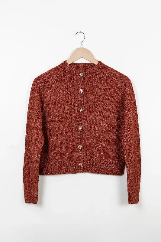 Covet Robin Cropped Cardigan - Spice