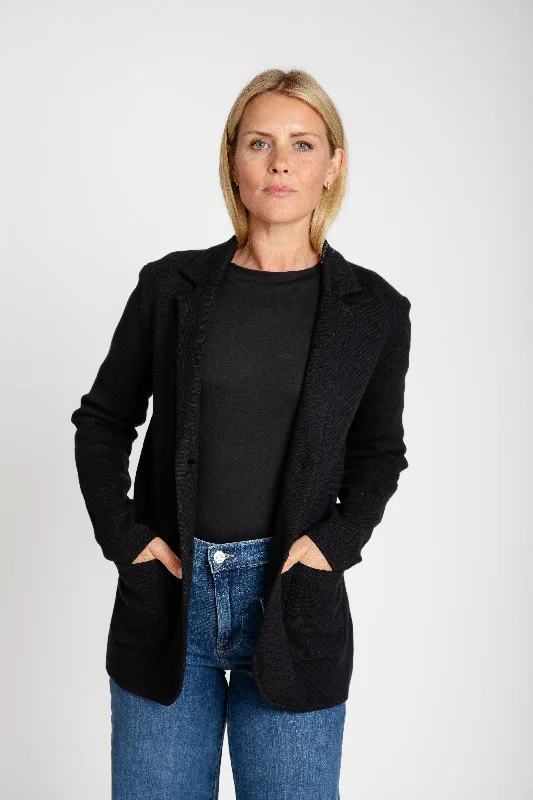 The Milly Sweater Blazer in Black