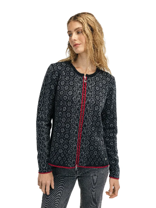 Dale of Norway - Singsaker Feminine Jacket - Black/Redrose