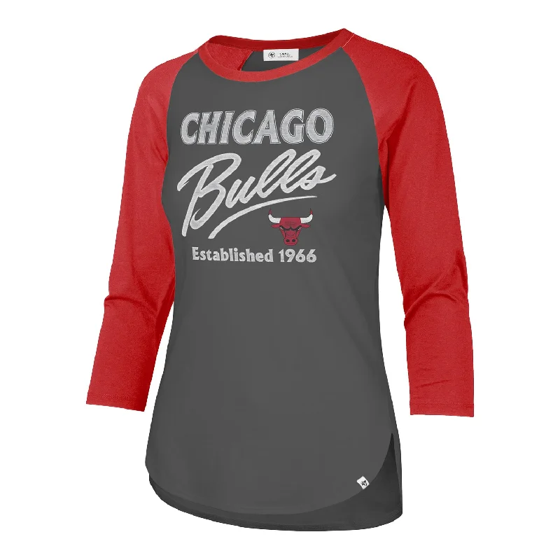 Ladies Chicago Bulls 47 Brand Submarine Raglan Long Sleeve T-Shirt