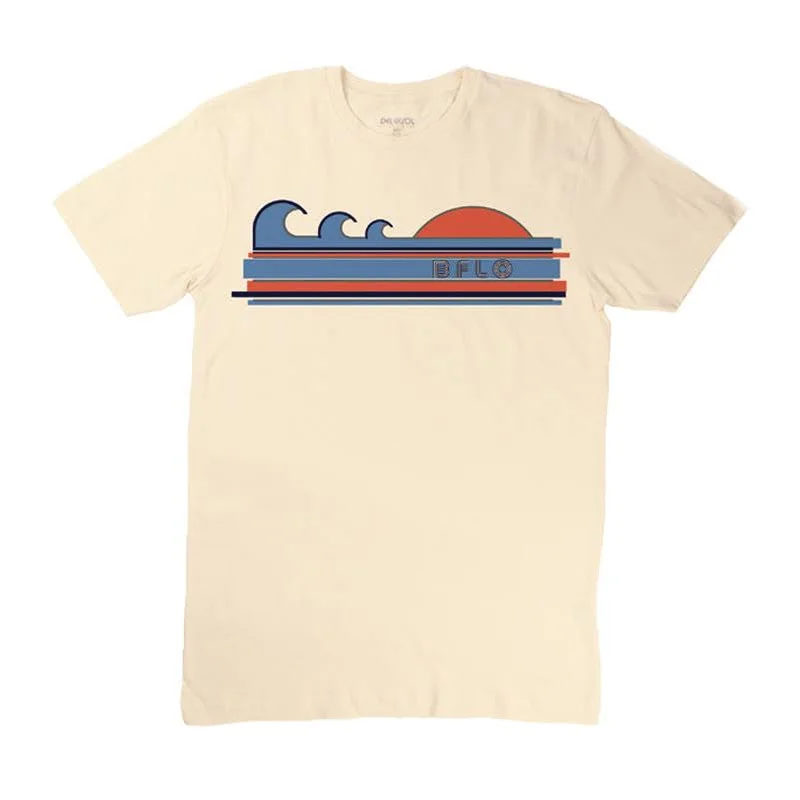 BFLO Waves and Sun Natural Tan UV Color Changing Short Sleeve Shirt Sustainable Organic BFLO Waves and Sun Natural Tan UV Color Changing Short Sleeve Shirt Sustainable Organic