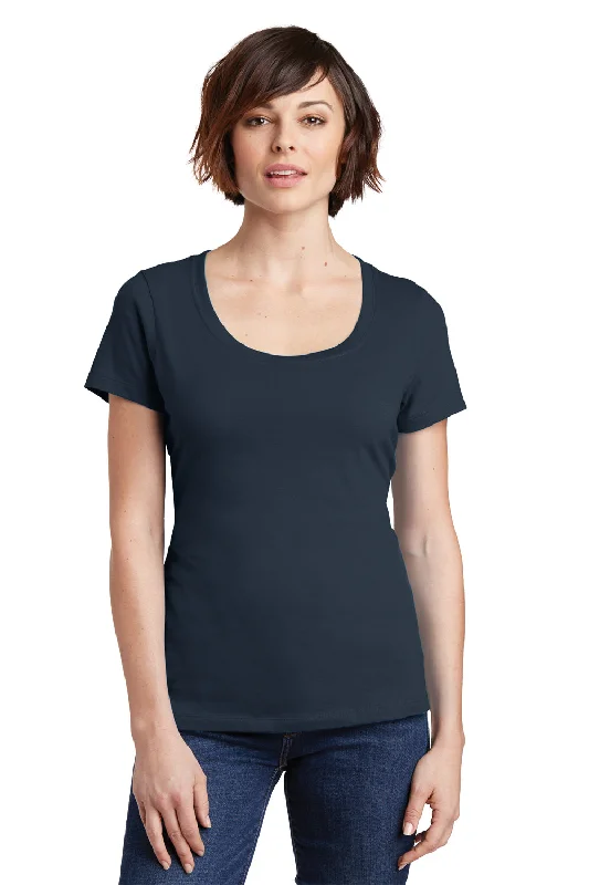 District Womens Perfect Weight Short Sleeve Scoop Neck T-Shirt - New Navy Blue - Closeout