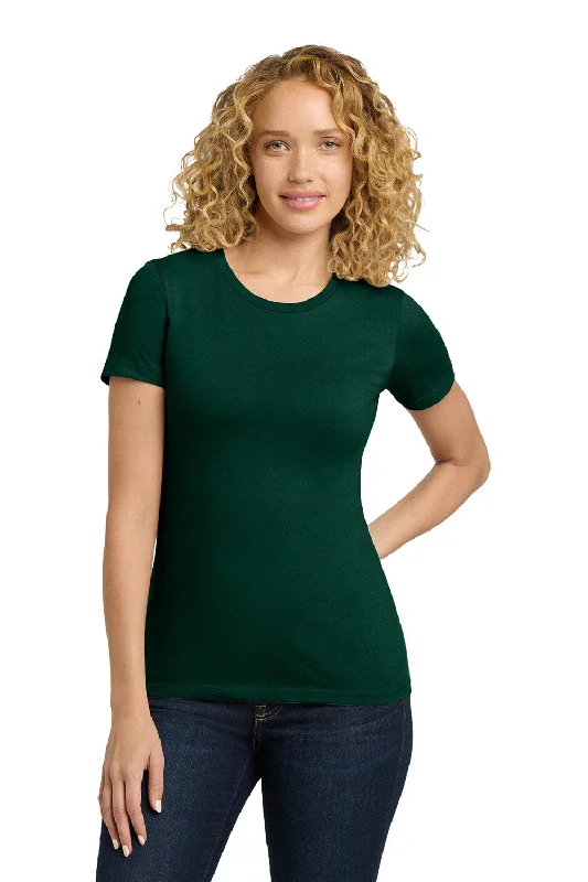 Next Level Womens Boyfriend Fine Jersey Short Sleeve Crewneck T-Shirt - Forest Green