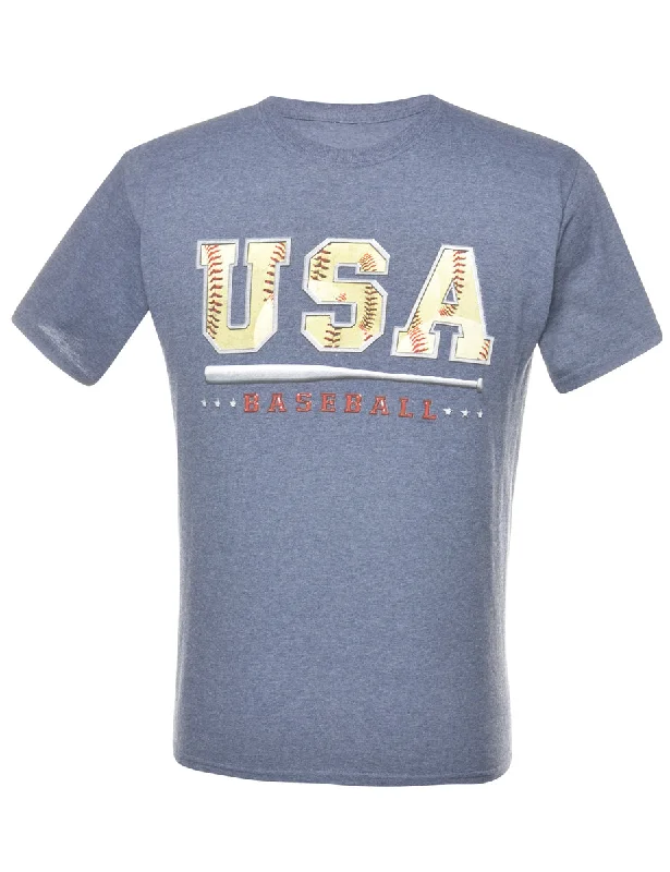 Baseball USA Printed T-shirt - M