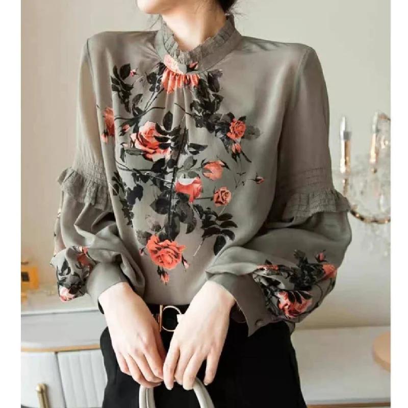 korean Floral Top