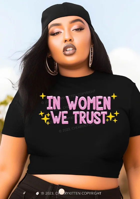 Curvy We Trust Women Baby Tee Cherrykitten Tough Women's Military - inspired