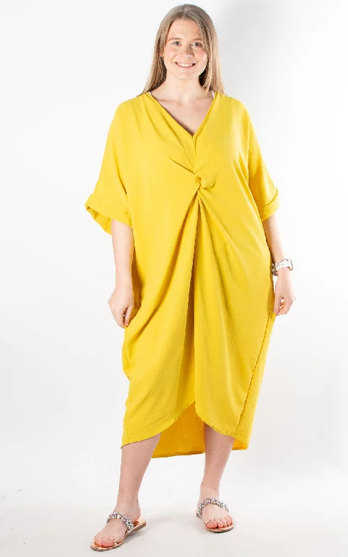 Whoopi V-neck Dress | Yellow