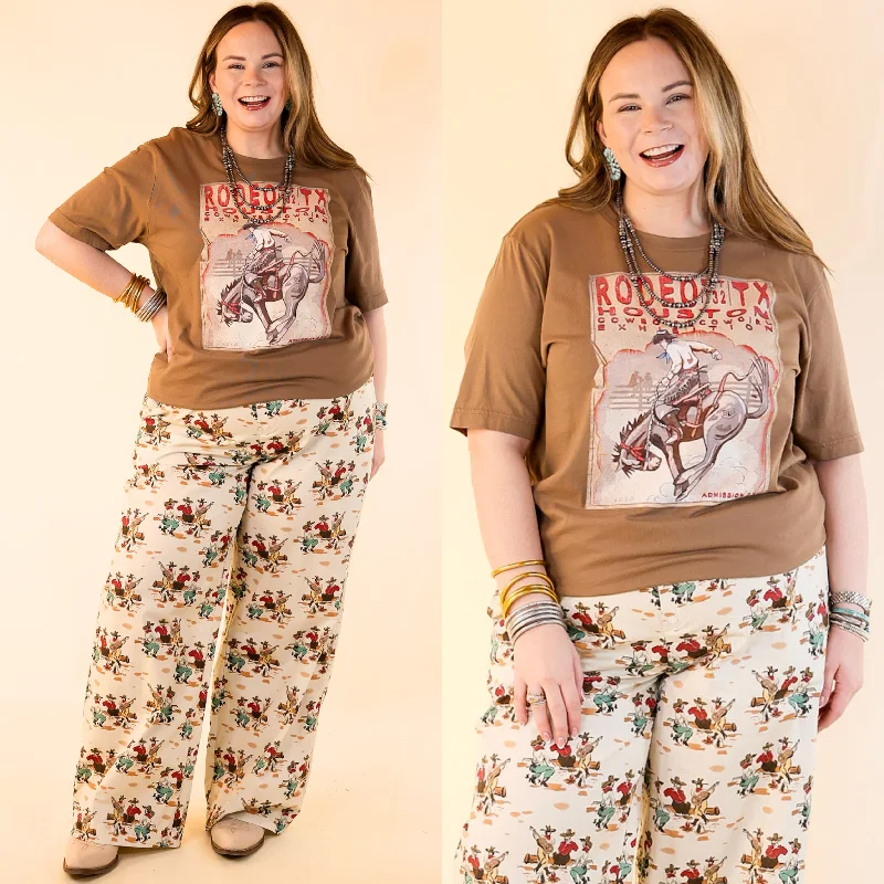 XOXO Art & Co | Rodeo Poster Short Sleeve Graphic Tee in Vintage Brown