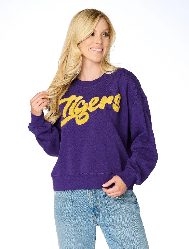 The Tigers Varsity Sweatshirt Polished Women's Silk