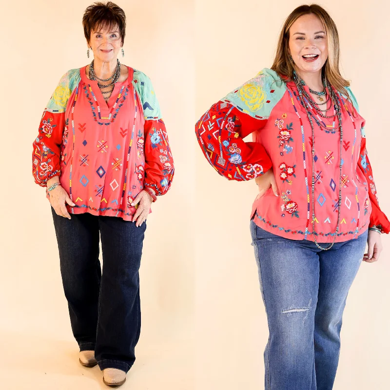 Fiesta Flair Multicolored Long Sleeve Top