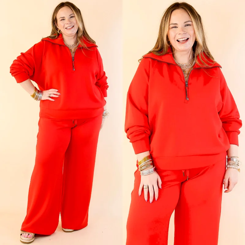 SPANX | AirEssentials Half Zip in Red