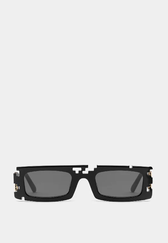 Ashluxe Pixel Cut Sunglasses Black Colored - Lens Sports Style