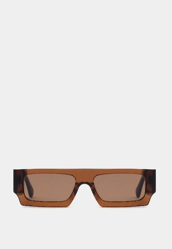 Ashluxe Pixel Earth Sunglasses Brown Art - Deco - Inspired Eyewear