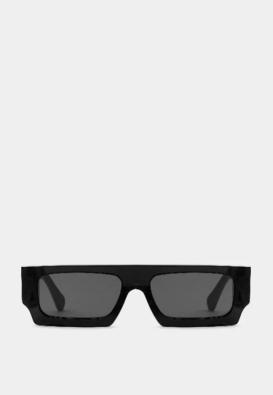 Ashluxe Pixel Sunglasses Black Retro Round - Frame Look