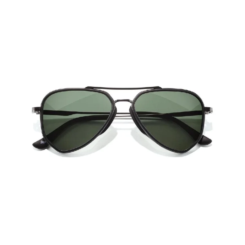 Astra Polarized Sunglasses - Black Forest Oval - Rimmed Sophisticated Look