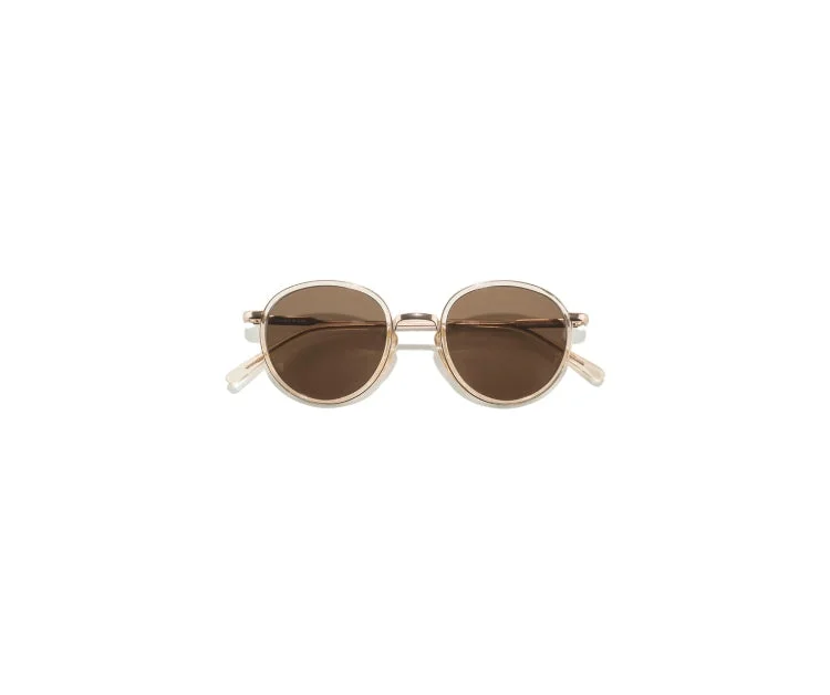 Baia Polarized Sunglasses - Champagne Amber Matte - Finish Plastic Frame Look
