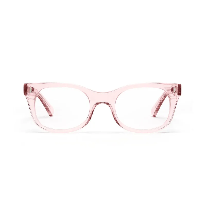 Bixby Reading Glasses (Polished Clear Pink) Vintage - Style Browline Glasses