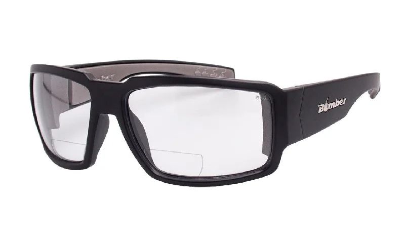 BOOGIE Safety Sunglasses - Bifocals Clear Z87 Matte - Finish Plastic Frame Look