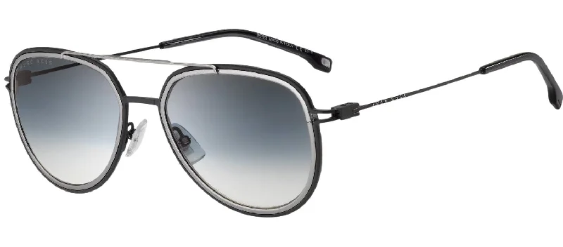 Boss BOSS 1193/S 1V 0284 Aviator Sunglasses Geometric - Patterned Frame Design
