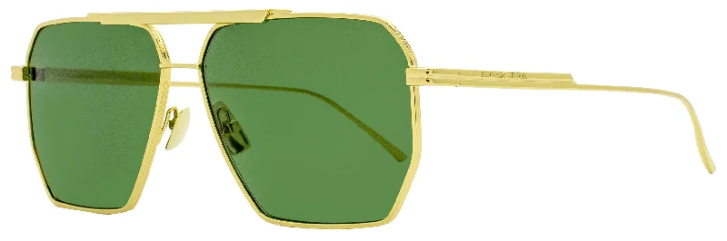 Bottega Veneta Men's  Sunglasses BV1012S 004 Gold 60mm Wire - Frame Intellectual Look