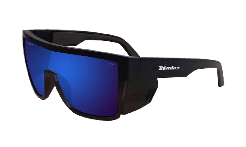 BUZZ Bomb Safety - Polarized Blue Mirror Z87+ Steampunk - Inspired Goggles