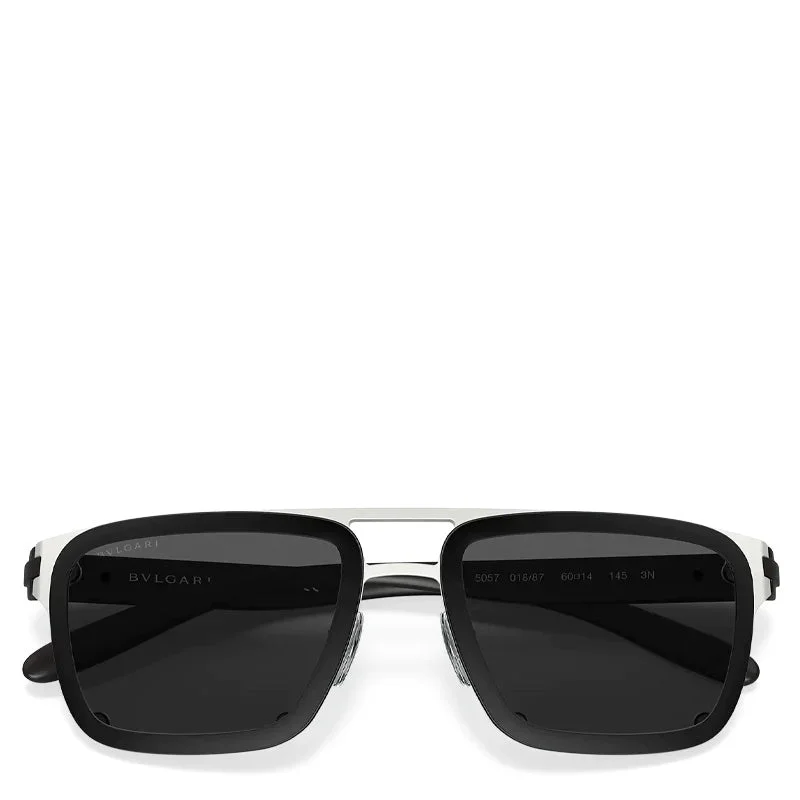 Bvlgari Bv5057 Aluminium/matte Black Retro Round - Frame Look