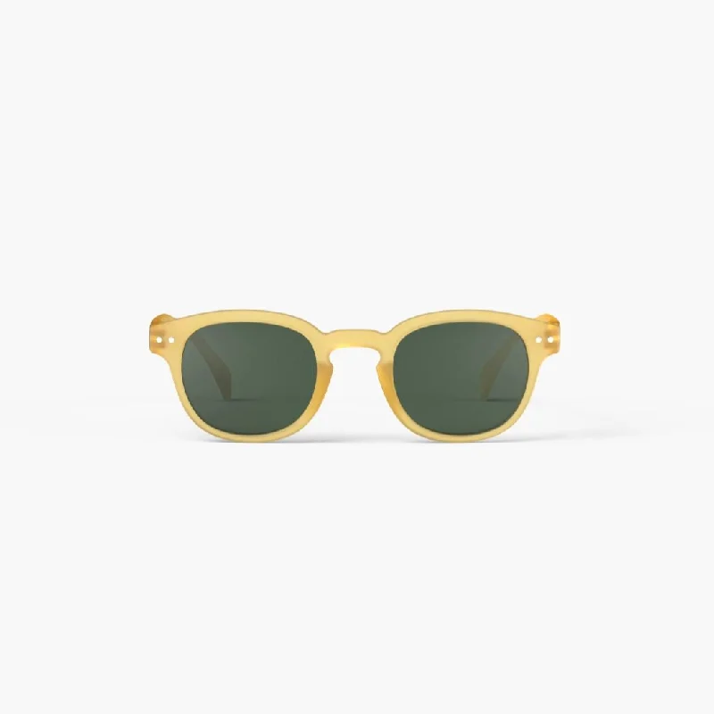 #C Sunglasses (Yellow Honey) Glossy Metal Frame Look