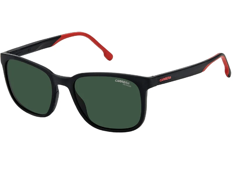CARRERA Men's 8046/S Matte Black Frame Green Polarized Lens Sunglasses Sports - Wrap Performance Look