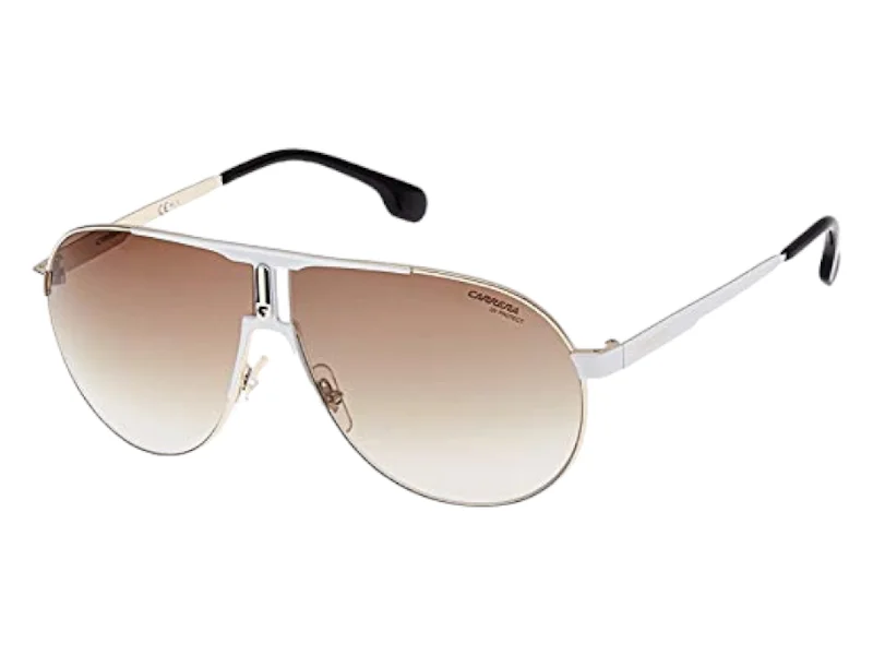 CARRERA Unisex 1005/S White Frame Gradient Lens Aviator Sunglasses Classic Aviator Style