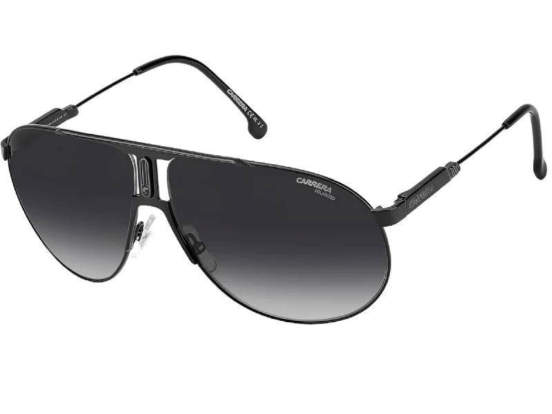 CARRERA Unisex PANAMERIKA65 Ruthenium Frame Gray Polarized Aviator Sunglasses Geometric - Patterned Frame Design
