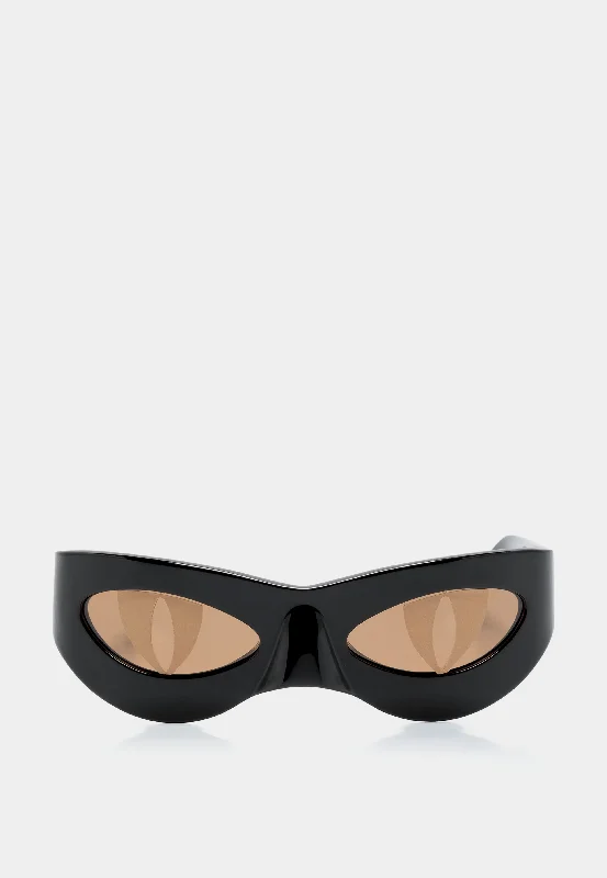 Charles Jeffery Loverboy Neko Sunglasses Black Thin - Rimmed Elegant Style