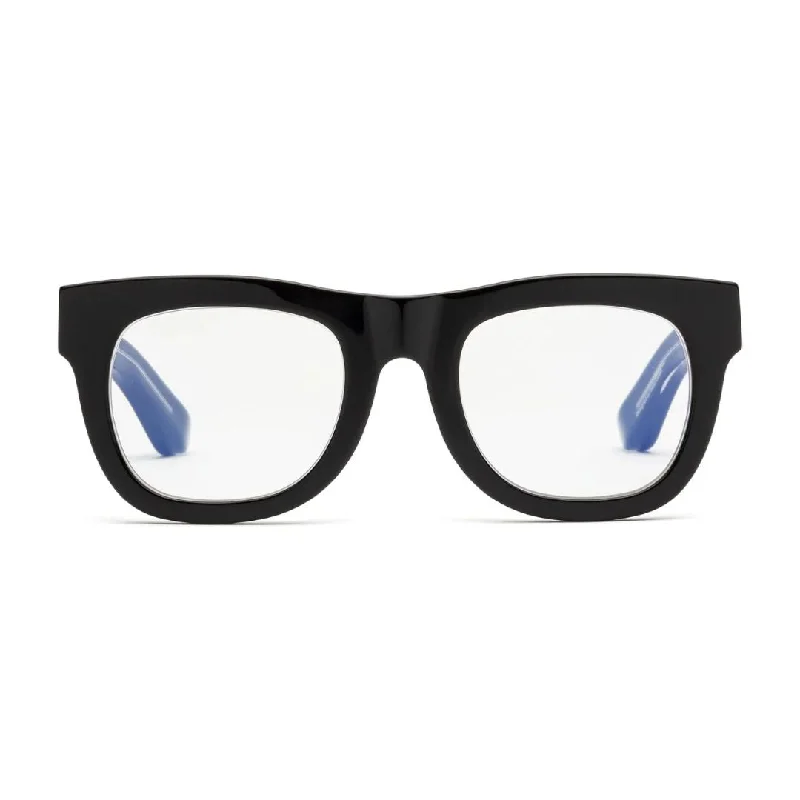 D28 Reading Glasses (Gloss Black and Vodka) Wood - Grain Accent Natural Look