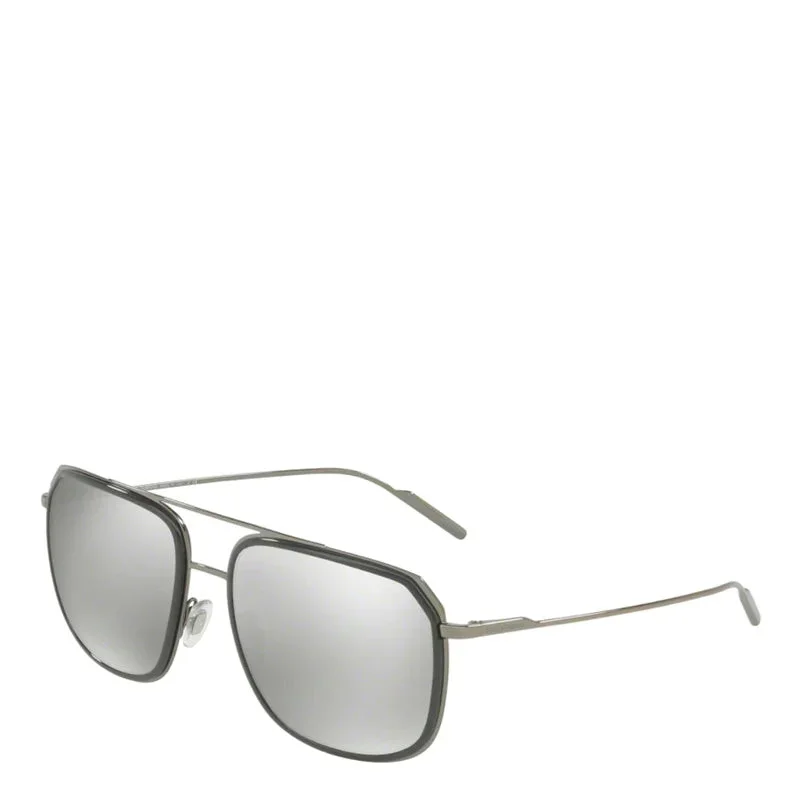 Dolce & Gabbana Dg2165 Grey/gunmetal Glossy Metal Frame Look