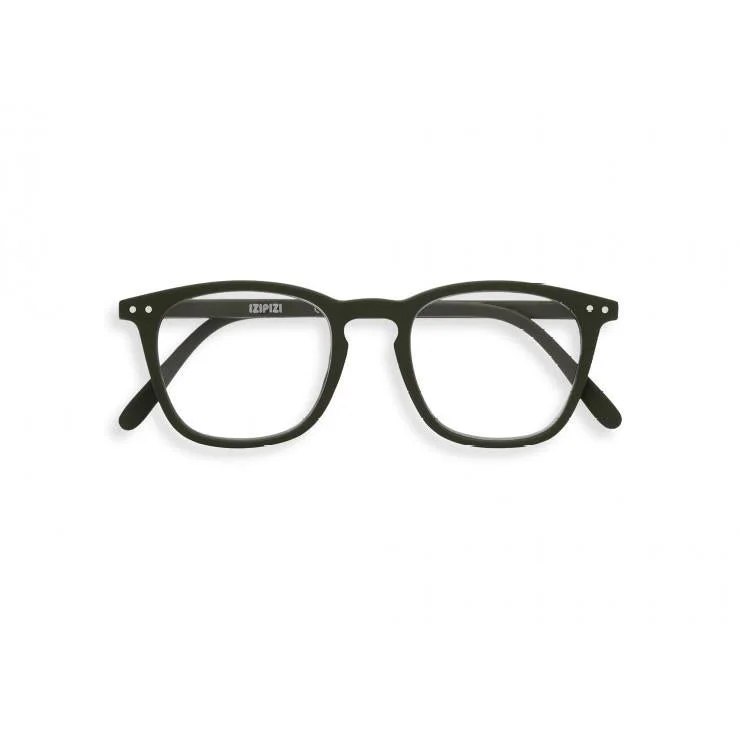 #E Reading Glasses (Kaki Glasses) Unisex Angular Frame Style