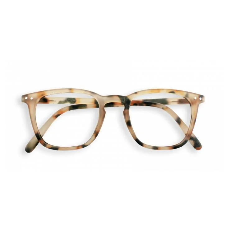#E Reading Glasses (Light Tortoise) Thin - Rimmed Elegant Style