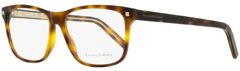 Ermenegildo Zegna Men's Rectangular Eyeglasses EZ5170 052 Havana 56mm Classic Aviator Style Ermenegildo Zegna Men's Rectangular Eyeglasses EZ5170 052 Havana 56mm Classic Aviator Style