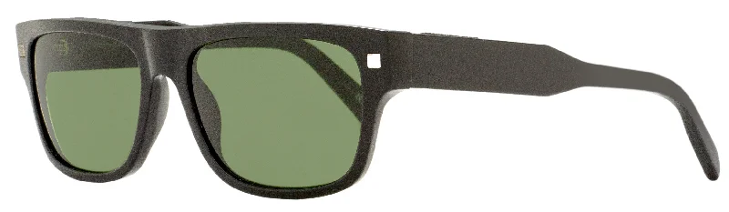 Ermenegildo Zegna Men's Rectangular Sunglasses EZ0088 01N Black   56mm Cat - Eye Vintage Revival