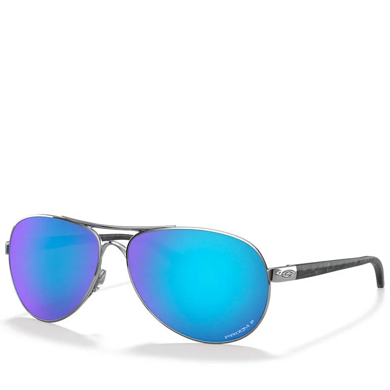FEEDBACK POLISHED CHROME W/ PRIZM SAPPHIRE POLARIZED Classic Aviator Style