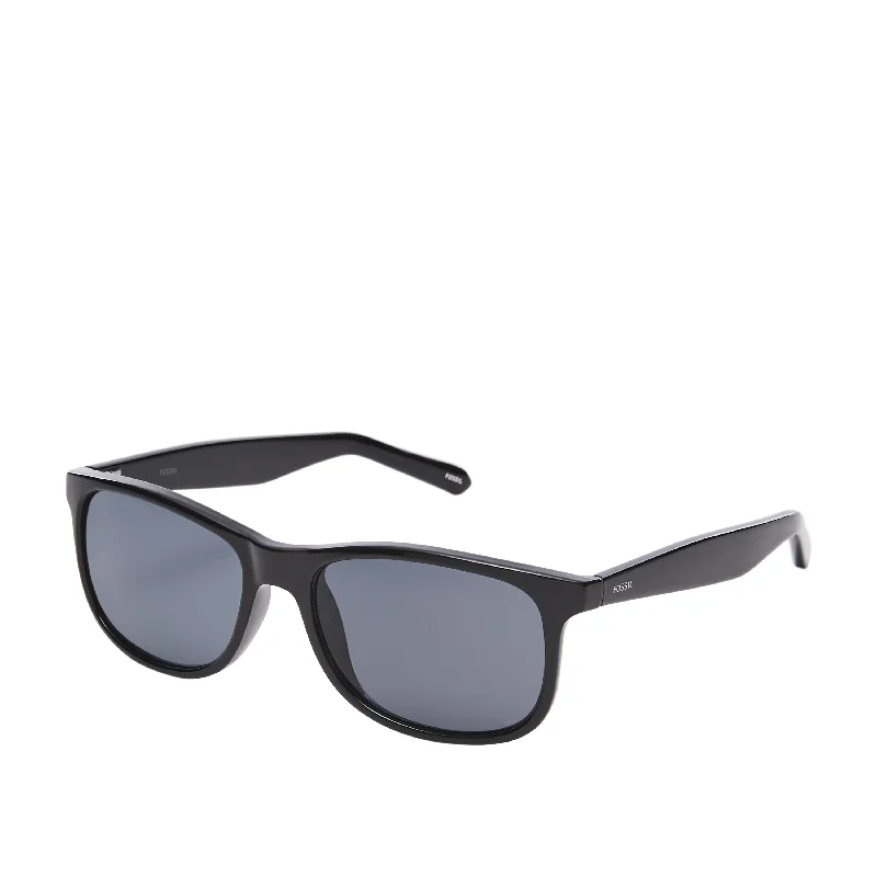 Fossil Men's Square Sunglasses Wood - Grain Accent Natural Look