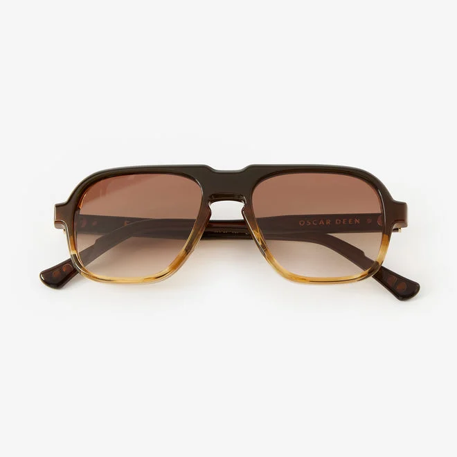 Fraser Fade Sunglasses - Mocha/Chocolate - O/S Foldable Travel - Friendly Glasses