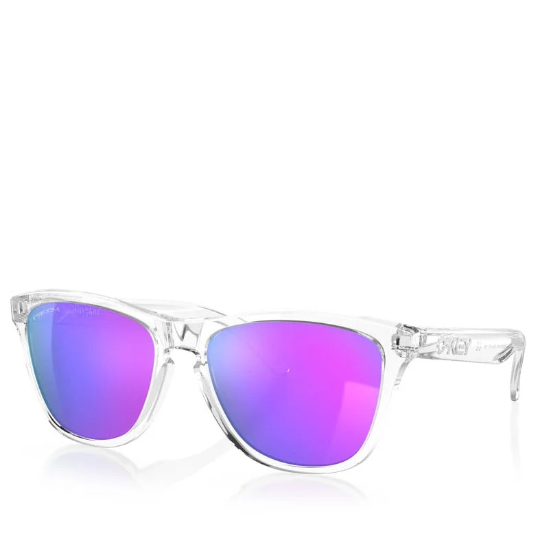 OAKLEY FROGSKINS POLISHED CLEAR W/ PRIZM VIOLET Wrap - Around Ski Goggles