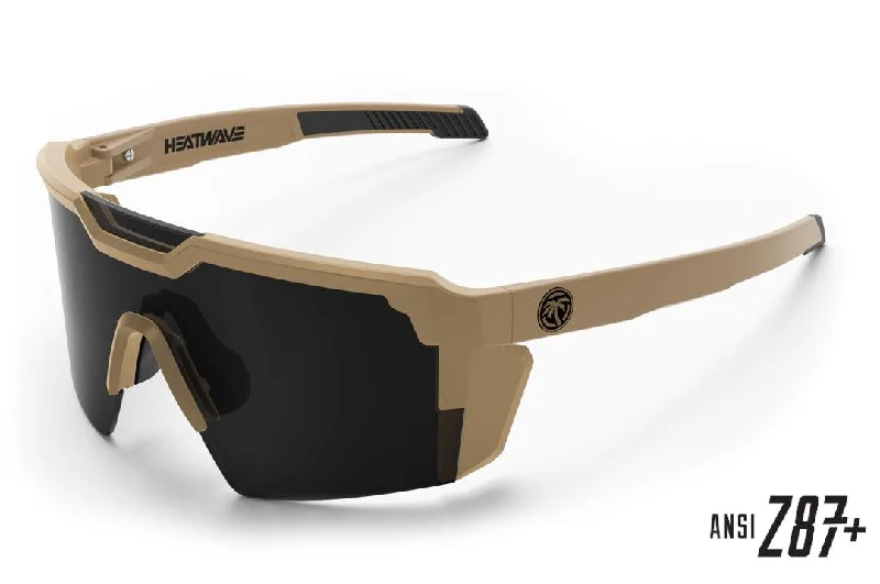 Future Tech Sunglasses: Desert Tan Z87+Black Polarized Polarized - Lens Fishing Style