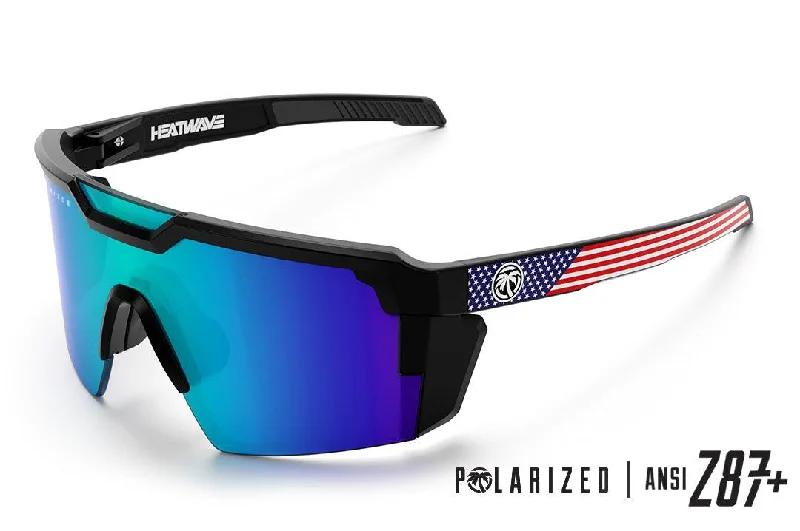 Future Tech Sunglasses: USA Z87+ Polarized Round - Rimmed Bohemian Look
