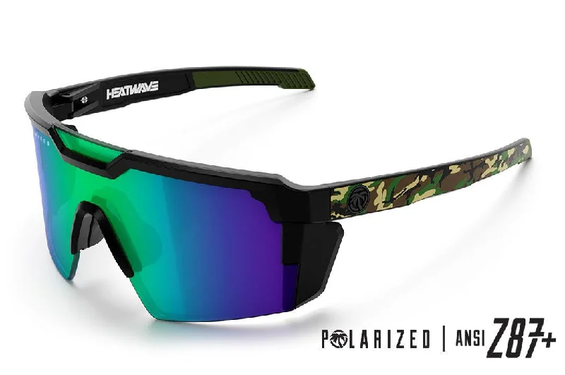 Future Tech Sunglasses: Woodland Camo Z87+ Polarized Glitter - Embellished Party Glasses Future Tech Sunglasses: Woodland Camo Z87+ Polarized Glitter - Embellished Party Glasses