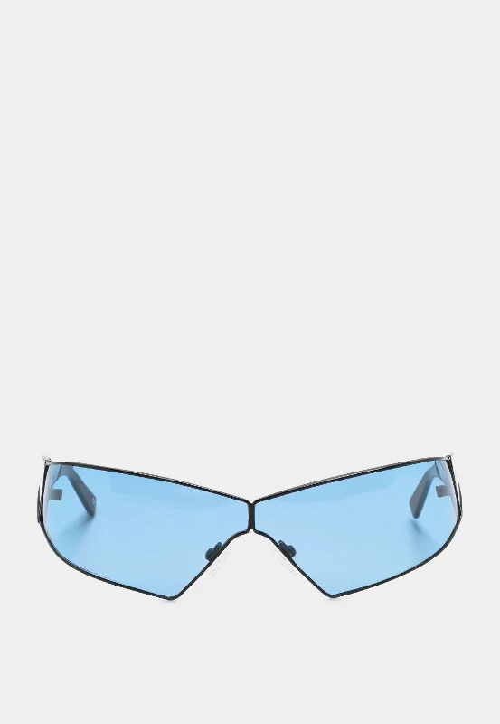 Gmbh Sunglassess Light Blue Translucent Frame Modern Aesthetic