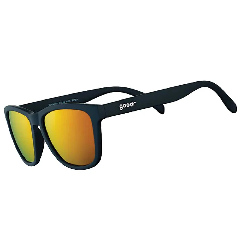 Goodr OGS Whiskey Shots with Satan Sunglasses Sports - Wrap Performance Look