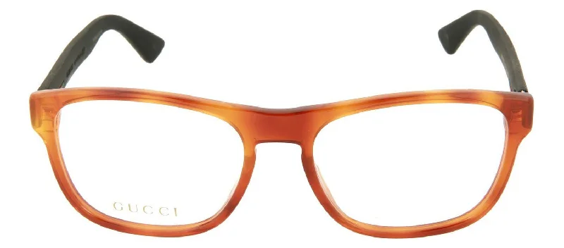 Gucci GG0173O-30001715002 Square/Rectangle Eyeglasses Round - Rimmed Bohemian Look