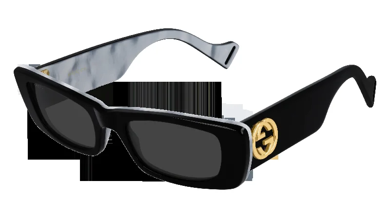 Gucci GG0516S W RECTANGULAR / SQUARE Sunglasses Round - Rimmed Bohemian Look