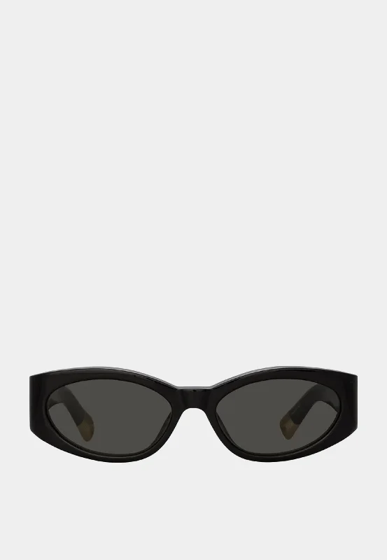 Linda Farrow Jacquemus Ovalo Black/ Yellow Gold/ Grey Wire - Frame Intellectual Look